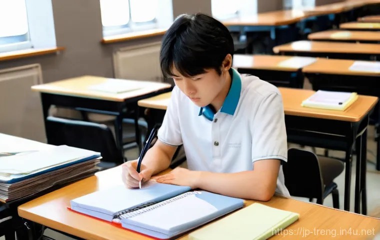 무역영어 필기시험 시간 분배 방법 - **Prompt: "An energetic and efficient Japanese university student, gender-neutral, actively engaged ...