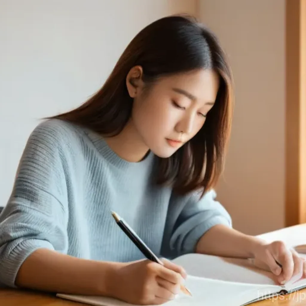 무역영어 시험 대비 워크북 추천 - **Prompt 1: Focused Learner in a Cozy Setting**
    A young Japanese woman, around 20-25 years old, ...