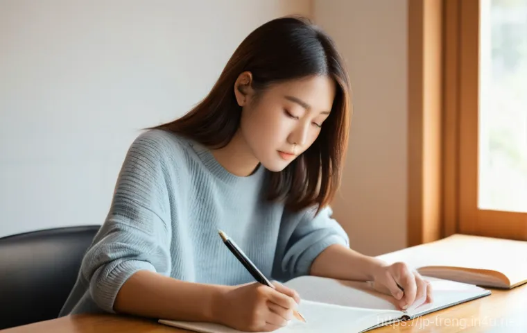 무역영어 시험 대비 워크북 추천 - **Prompt 1: Focused Learner in a Cozy Setting**
    A young Japanese woman, around 20-25 years old, ...