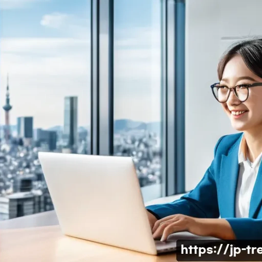 무역영어를 배우면 좋은 이유 - **Prompt 1: Global Connectivity in Modern Business**
    A vibrant, professional scene depicting a J...
