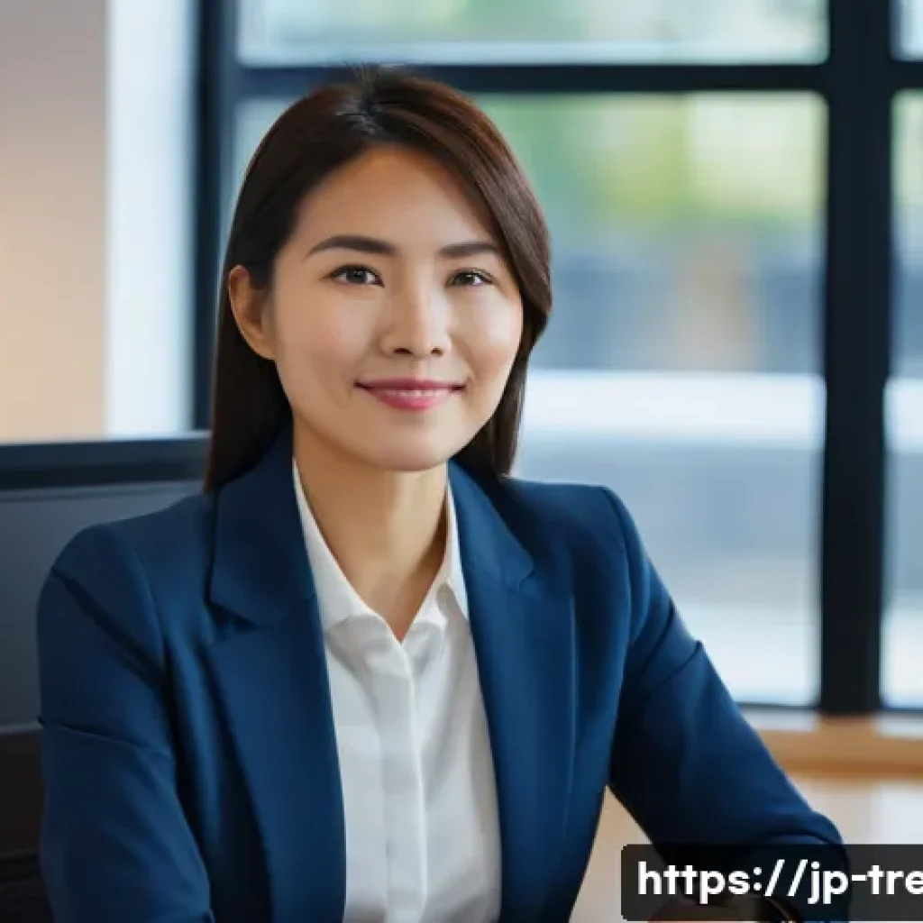무역영어로 국제무역 실무 접근하기 - **Image Prompt: Confident International Communication**
    A bright, modern office setting with a f...