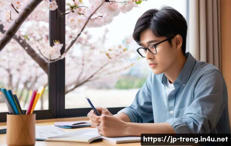 무역영어 실기시험 대비에서 학습 자료의 활용법 - A modern Japanese study room scene focused on effective exam preparation for trade English certifica...